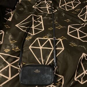 Coach Blue Crossbody Bag Classic Leather Design